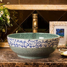 Yxx max -Lavabo Porcellana Bagno Contro Parte Superiore del Bacino Coakroom Bagno lavello del Vaso affonda Rotonda affondare Art Bacino (Senza Rubinetto) -40x15cm Lavandino del lavabo