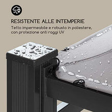 blumfeldt Pantheon Illumina - Gazebo, Pergola, Tubi in Alluminio, Tettuccio: 3x3 m, BrightNightTopLight: Luce LED Colorata, Paletti Angolari 9 x 9 cm, Senza Pareti Laterali, Nero