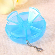 HEALLILY Portapillole settimanale Porta pastiglie Tascabile Contenitore Pillole Dispenser Pillole settimanale da Viaggio Portatile (Blu)