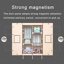 ZKHD Armadio in Tessuto Semplice Grigio Chiaro, Armadio Pieghevole Multifunzionale Aprente, Armadio A Casa Assemblato Armadio,125 * 46 * 170cm