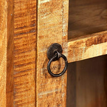 Tidyard Armadietto a Muro in Legno Massello di Recupero e Vetro 44 x 21 x 72 cm