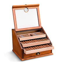 Minmin Cigar Box Mellow Legno di Cedro grande capacità professionale Humidor Cigar fumo di sigaretta Caso Rosewood, 330x290x275mm accessori del sigaro (Size : 330x290x275mm)