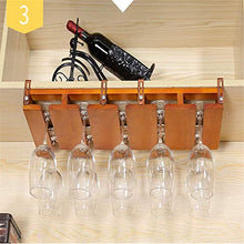 XUSHEN-HU Portabicchieri da vino a testa in giù per la casa per bicchieri di vino da vino rack per bicchieri da vino (colore: marrone, dimensioni: 64 x 23 x 6 cm) Home