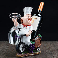 JJSPP Resina Chef Wine Stand Cook Wine Bottle Holder casa Vino Ornamenti Shelf Crafts Mensola Rack for Partito