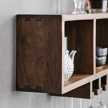 HTDZDX Mensola a Muro Ristorante Wine Rack in Legno massello Wine Cooler Calice Hanging Portalampada
