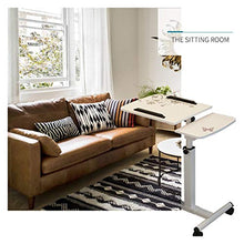 SXGKY Pieghevole da Tavolo Computer Portatile Registrabile Laptop Desk Ruota Portatile Ping può Essere Sollevato in Piedi Desk 64 * 40CM Scrivania Portatile FF (Color : White)
