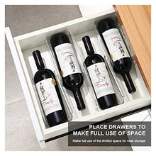 Portabottiglie di vino Cremagliera del vino, 4pack frigorifero Organizzatore Cucina Bottiglia per bottiglie Stabilimento impilabile Bottiglie di vino Bottiglie Display Shelf Frigorifero Organizzatore