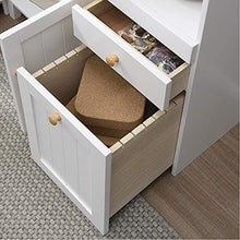 LULUVicky in Piedi Bagagli Petto Governo di Legno Governo di immagazzinaggio Buffet Armadio Server Laterale Tavolo Robusto 2 Cassetti Cassetto Bassa Credenza (Color : White, Size : 35x40x126cm)