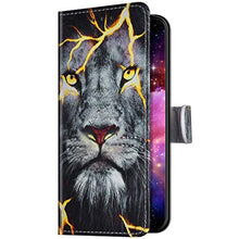 Pelle Portafoglio Cover Compatible with MOTO G7 Custodia Flip Libretto Animale Case Lion,URFEDA PU Cuoio Chiusura Magnetica Case Cover Stile Vani di Carte Coper tura Custodia per MOTO G7 Plus