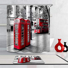 LIYAN Combinazione Bagno. Immagini Chiare E Colori Vivaci Rendono Il Tuo Bagno Pieno di Vita. Accessori da Bagno. Cabina Telefonica Rossa. Bus Rosso.