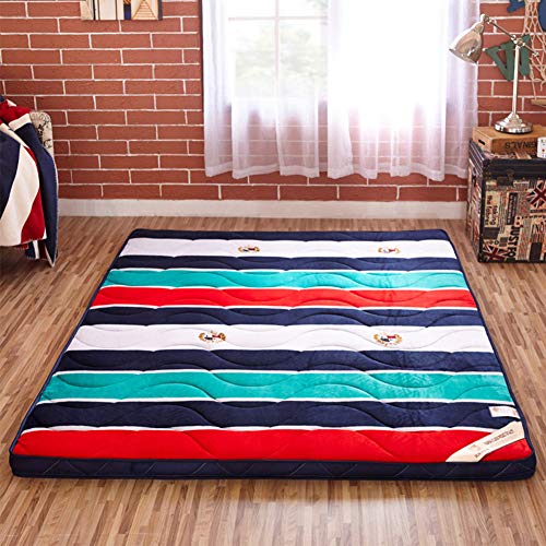 GEDHH Tatami Materasso Topper, materassi futon Tradizionali Trapuntati Giapponesi, Tappetino Pieghevole Materasso Ultra Morbido Addensato,B,100 * 200cm/39 * 79inch