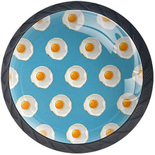 Modello di uovo in camicia blu Pomelli per Porta Set di 4 Pomelli per Mobili Manopole per Cassetti Cucina Armadio Vetro