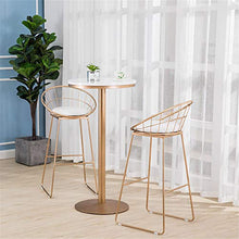 CSQ Sedia Per Camera Da Letto, Sedia Da Bar Rotondo In Metallo Spogliatoio Per La Casa Salone Di Bellezza Sgabello Per Trucco Sedia Da Pranzo Per Caffè Altezza 45/65 / 75CM(Color:B,Size:45CM)