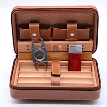 DPLQX sigari armadi, Durevole Buona Tenuta Portatile Legno Cedro con igrometro e umidificatore humidor per sigari ammezzati humidor per sigari adorini,Brown_203x127x77mm/8x5x3in
