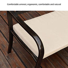 outdoor product Panchina in Metallo per Esterni, panchina da terrazza, La Panca Decorativa da Giardino di casa può ospitare 3 Persone, Panca Lounge Portico con braccioli e Schienale