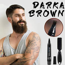 Congci Matita per Barba Impermeabile Matita per riempitivo e Pennello per esaltatore di Barba Strumenti per Modellare i Baffi