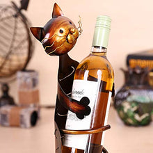 Portabottiglie per vino per gatti Scaffale per vino, artigianato per sculture in metallo Portabottiglie Decorazioni per la casa Decorazioni per interni Regali