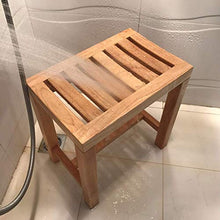 JFFFFWI Sgabello da Bagno Impermeabile per Anziani Sedia da Bagno Panca da Doccia in Legno Sedile da Doccia in Legno Antiscivolo per Adulti Vasca da Bagno Cambia Scarpe Sgabello, 42 Volte; 28 Volte;