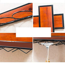 PZW Cremagliera Del Vino Semplice e Creativa Scaffale da Parete in Legno Massello Stile Semplice Decorazione Bar Caffè Scaffale da Parete in Vetro da Vino Scaffale da Vino