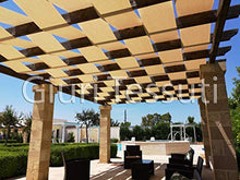 Fascia ombreggiante per pergola o gazebo, struttura con copertura a intreccio o onda - 45 cm / 60 cm -Una quantità = 1 metro lineare (60 cm, Bianco)
