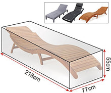 WOLTU® GZ1173tp Coperture per Sedia Sdraio Lettini Mobili da Giardino Telo di Copertura Protezione Cover PE 218x77x55 cm