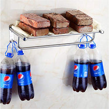 Towel shelf Portasciugamani in Acciaio Inossidabile, portasciugamani da Cucina per Bagno, portasciugamani a Doppio Strato a Parete, per riporre Gli Asciugamani