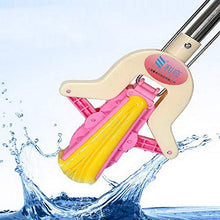 SSAYY Spray Mop Mop Piatto per Uso Domestico/Stretta di Mano in Spugna Morbida Antiscivolo/Approfondimento del Blocco del Filo/Leva Retrattile/Design con Impugnatura Umanizzata