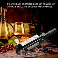 Almabner - Portabottiglie da vino autoportante, elegante in ferro battuto, supporto decorativo per bottiglie di vino rosso, per casa, ristorante e cena, tavolo