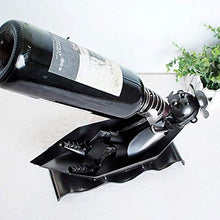 YUXIwang Statua di Cremagliere creative vino, artigianato del ferro, decorazioni for la casa, gesti bere, fatti a mano scultura Bottle Holder Vino contenitore decorazione domestica del mestiere del fe