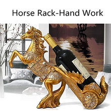 QinWenYan Rack Vino Salotto Scaffali Vino Armadietto del Vino Mostrano I Mestieri Creativi Cavallo Accessori for La Casa Titolare Bottiglia di Vino Bottiglia Rack Stile Classico