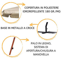 PiuShopping OMBRELLONE da Giardino Esterno DECENTRATO PALO Laterale in Legno 3X3 300X300