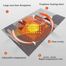 Tappetino Riscaldante Senza Radiazioni, Protezione Ambientale E Tappeto Riscaldante Elettrico A Risparmio Energetico, Tappeto Riscaldante Invernale Per Donne Incinte E Bambini Anziani,C,80cmX160cm