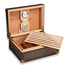 Umidificatori Humidor Cigar Humidor Sigaro Scatola di Alcol Innalzamento Legno di Cedro Tessuto Striscia di Grande capacità Idratante Cabinet può Immagazzinare 50 Sigari