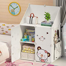 Locker 4 Porte Comodino Armadio plastica Ripiani 3 Strati di Vestiti in Piedi Cube Home Camera Bianco 75X37X96CM MUMUJIN