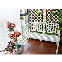 household products Mobili da Esterno Panchina da Giardino, Panca da Veranda in Metallo con Struttura in ghisa, Sedile Decorativo per terrazza, Utilizzato in Giardino, Cortile, Balcone, Terrazza