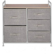VEVOR Pratica Cassettiera in Tessuto, Design a Cinque Cassetti, Cassettiera Moderna, Scatole Portaoggetti in Tessuto, per Camera da Letto, 33 x 11,4 x 30,3 Pollici (L x P x A), per Archivia Cose