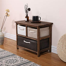 Piano del Governo Cestino di legno Governo di immagazzinaggio Cremagliera di immagazzinaggio di legno con il cestino del cassetto Retro Brown domestica Cabinet ( Color : Brown , Size : Four floors )