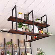 PXX Semplice Sospeso Soffitto in Legno Massello Vino Rack Rack Bar Front Restaurant Hanging Glass Wine Rack Partizione Soffitto Ledge,100 * 30 * 80,100 * 30 * 80