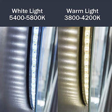 Specchi per Il Trucco a Parete Specchio Rotondo retroilluminato per Bagno Illuminato a LED con luci Specchio per Bagno con Interruttore a sensore tattile Luce Bianca/Luce Calda