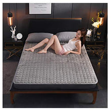 Cuscino Letto più Velluto Sottile Antiscivolo Legge Velluto Simmons Materasso Pieghevole di Protezione Materasso Stuoia di Sonno (Color : Gray, Size : 150x200cm)