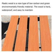 Panca per il tempo libero in alluminio pressofuso per terrazza con decorazione da esterno, sedile da giardino anticorrosivo in legno massello con schienale, panchina da giardino per esterni