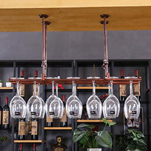 YWYW Wine Bar Wine Glass Rack Hanging Wine Glass Bar Hanging Creativo Europeo Portabottiglie da Vino Portabottiglie da Parete Industriale (Dimensioni: 80 * 25 cm)