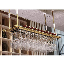 YWYW Portabottiglie da Bar Ristorante portabottiglie da Appendere portabottiglie Creativo in Ferro battuto in Stile Europeo (Oro) (Dimensioni: 60 * 30 cm)