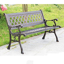 Household Products Panchina per Esterni in ghisa di Alluminio, Panca da Balcone con bracciolo Schienale, Sgabello per la Decorazione della casa, per Veranda/Parco/Cortile