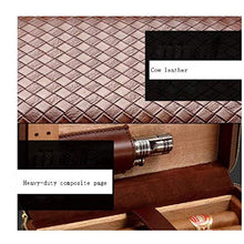 SCDZS Desktop Desktop Cigar Box - Fatto a Mano in Pelle Resistente all'Uso e sigillato Portatile Cigar Box
