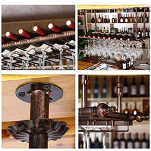Wine Rack, Wine Rack a soffitto attaccatura del supporto di bottiglia del vino Porta bicchiere vino rosso Upside Holder Giù calice Coppa gancio Mensola for Kitchen decorazione della barra Rack, 60cm (