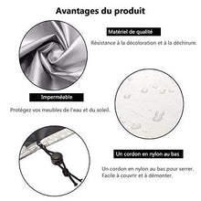 Mutmi Spiwfm Cover per mobili da Giardino, Protezione Rettangolare, UV, Impermeabile, Custodia Protettiva per la respiratorio Oxford, Festa Invernale, tavoli da Giardino Tarpaulin, Set di Mobil.