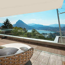 Relaxdays, Beige Tenda a Vela Trapezoidale, Impermeabile, Anti UV, Corde di Supporto, Terrazza e Giardino, 3x5,5x4x4m, 3 x 5,5 x 4 x 4 m
