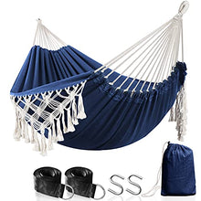 Anyoo Amaca in Cotone con Nappe Amaca da Esterno Portatile compatta con Borsa da Trasporto per Cortile da Giardino, Veranda, carico 200 kg