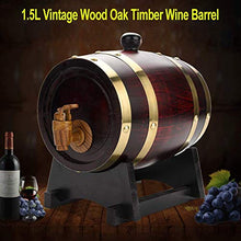 HWhome Botti da Vino Orizzontali in Rovere Whisky Barrel, Quercia Wine Barrel Wine Cabinet Wine Storage Bar Ristorante Bar Decorazione Built-in Lamina di Alluminio Pad Wedding Brandy Barrel Gift 5L